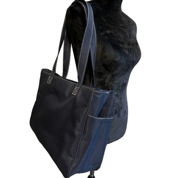 KD Kicker & David Design Navy Blue Diaper Bag Bottle Holder Multipurpose Tote - Picture 2 of 14